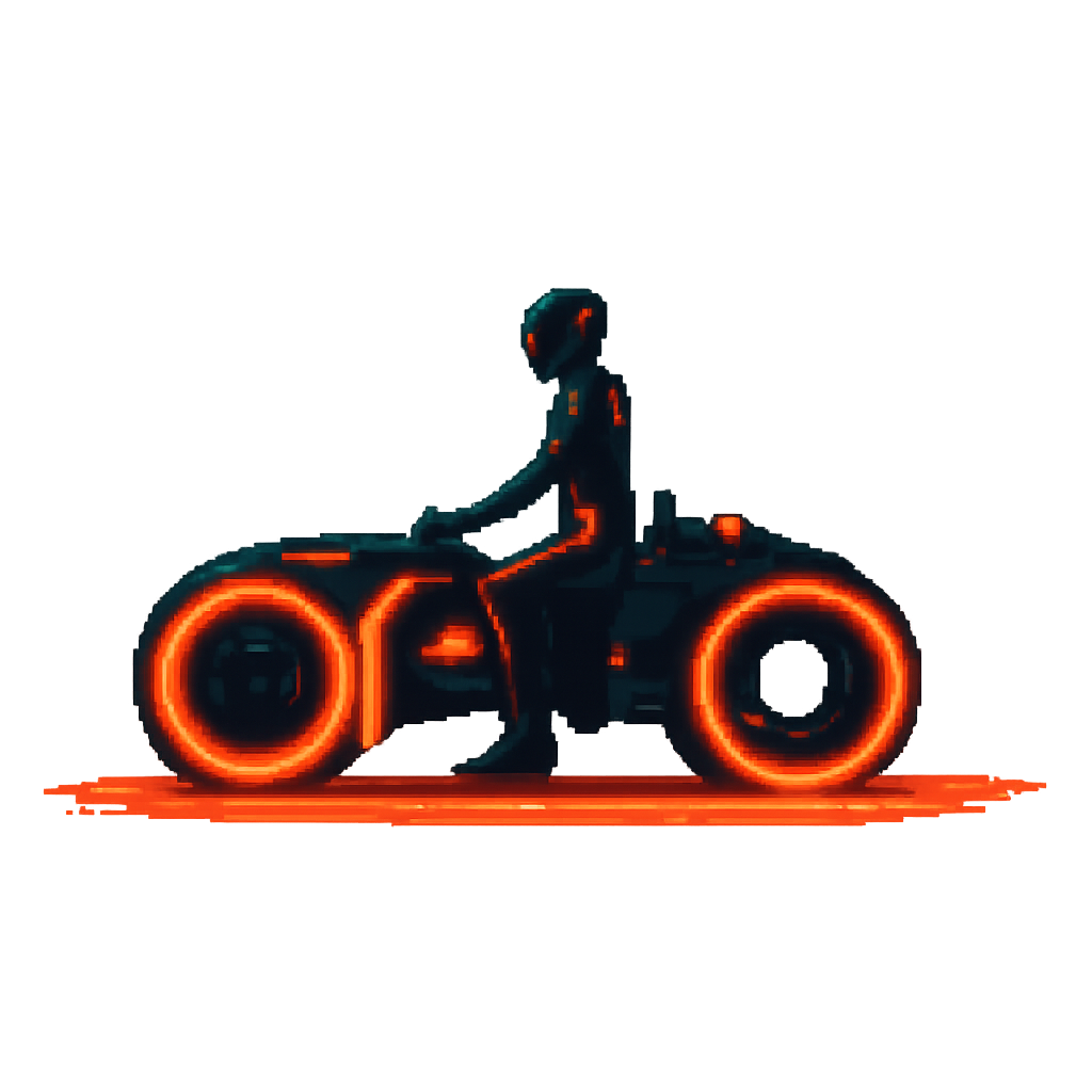 Rinzler on light bike